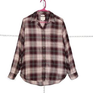 American Eagle Women Small Ahh-Mazingly Soft Flannel Boyfriend Fit